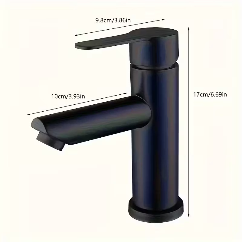 Elegant Black Faucet with Single Handle