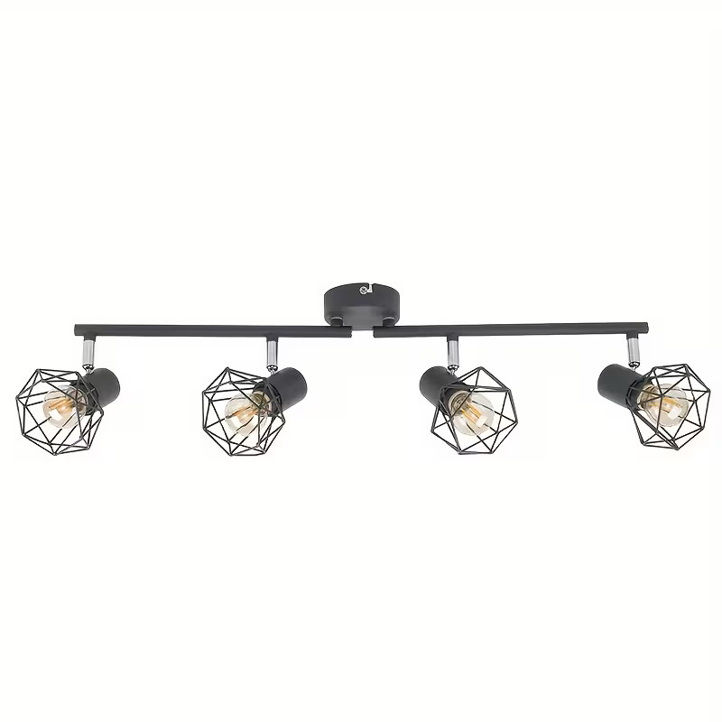 Mount Ceiling Light - Black Metal Cage