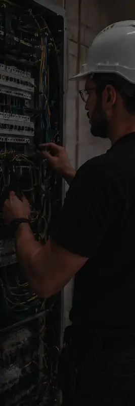 WS Installations electrician completing technical works